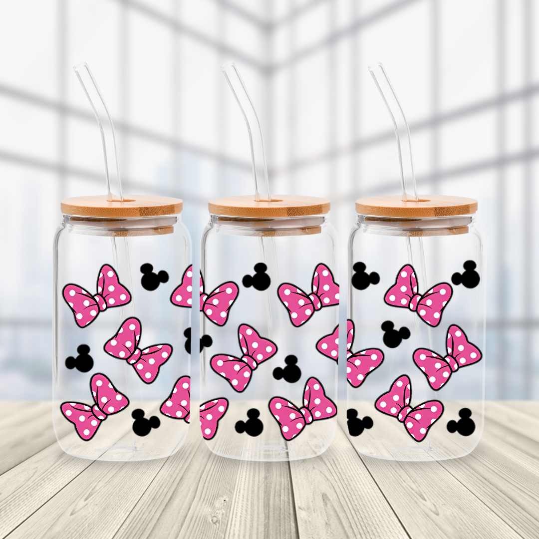Minnie Mouse Glass Cup