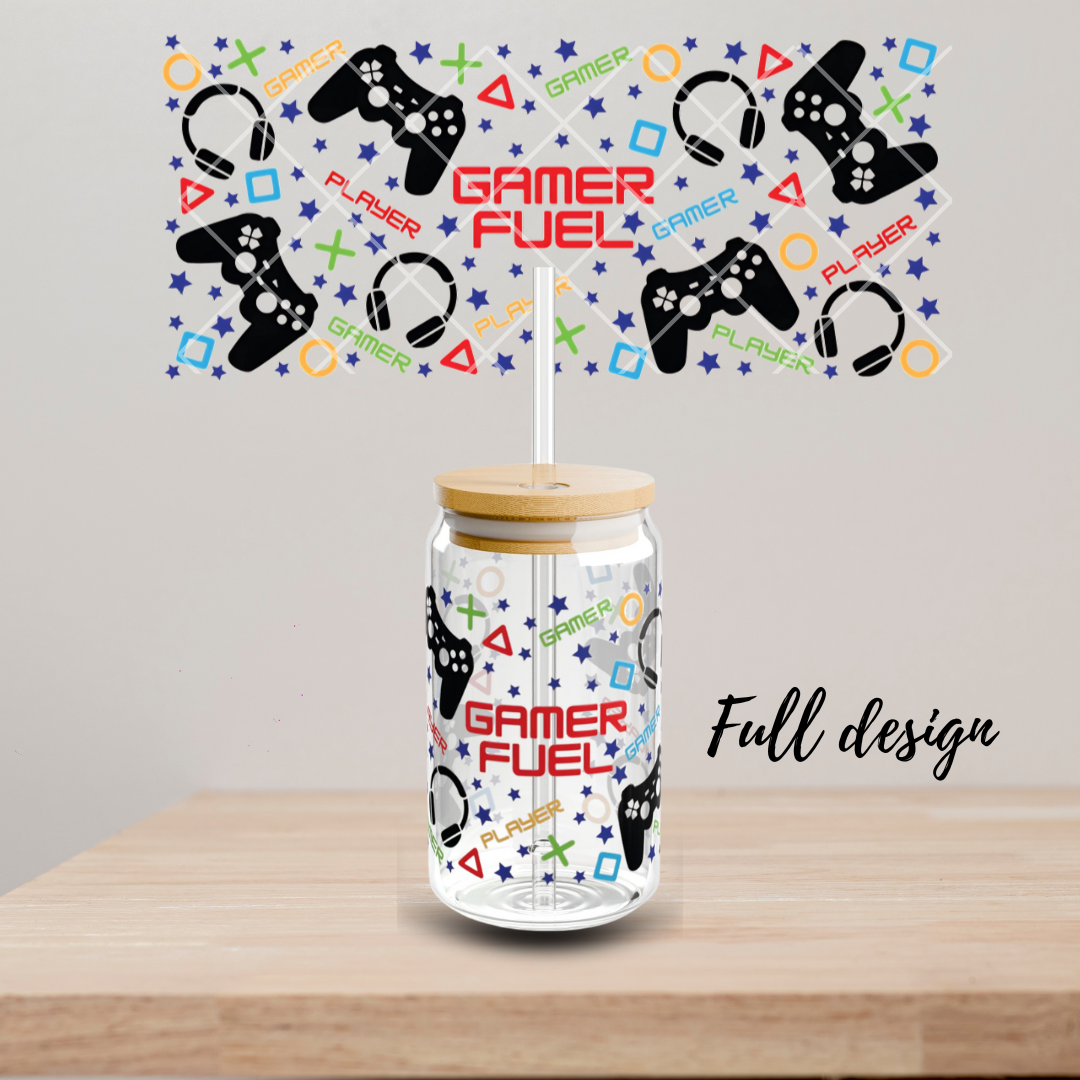 Gamer Fuel Glass Cup