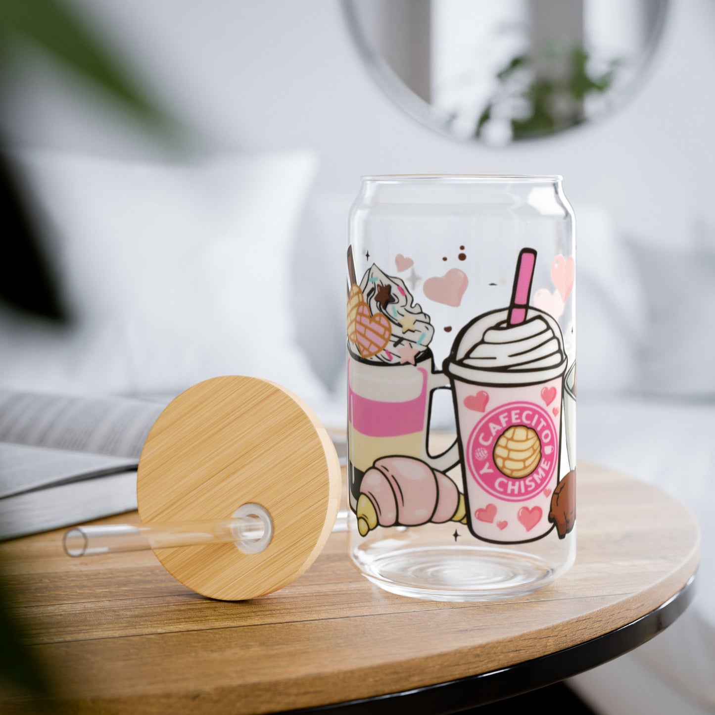 Cafesito y Chisme Lattes Glass Cup