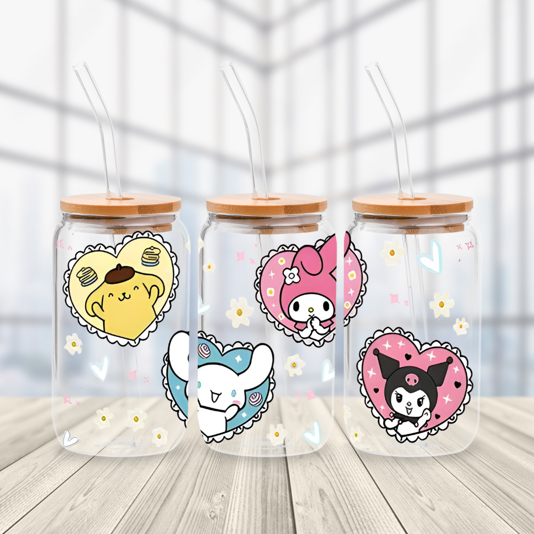 Cinnamoroll and Melody Glass Cup
