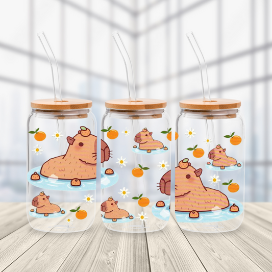 Capybara Glass Cup