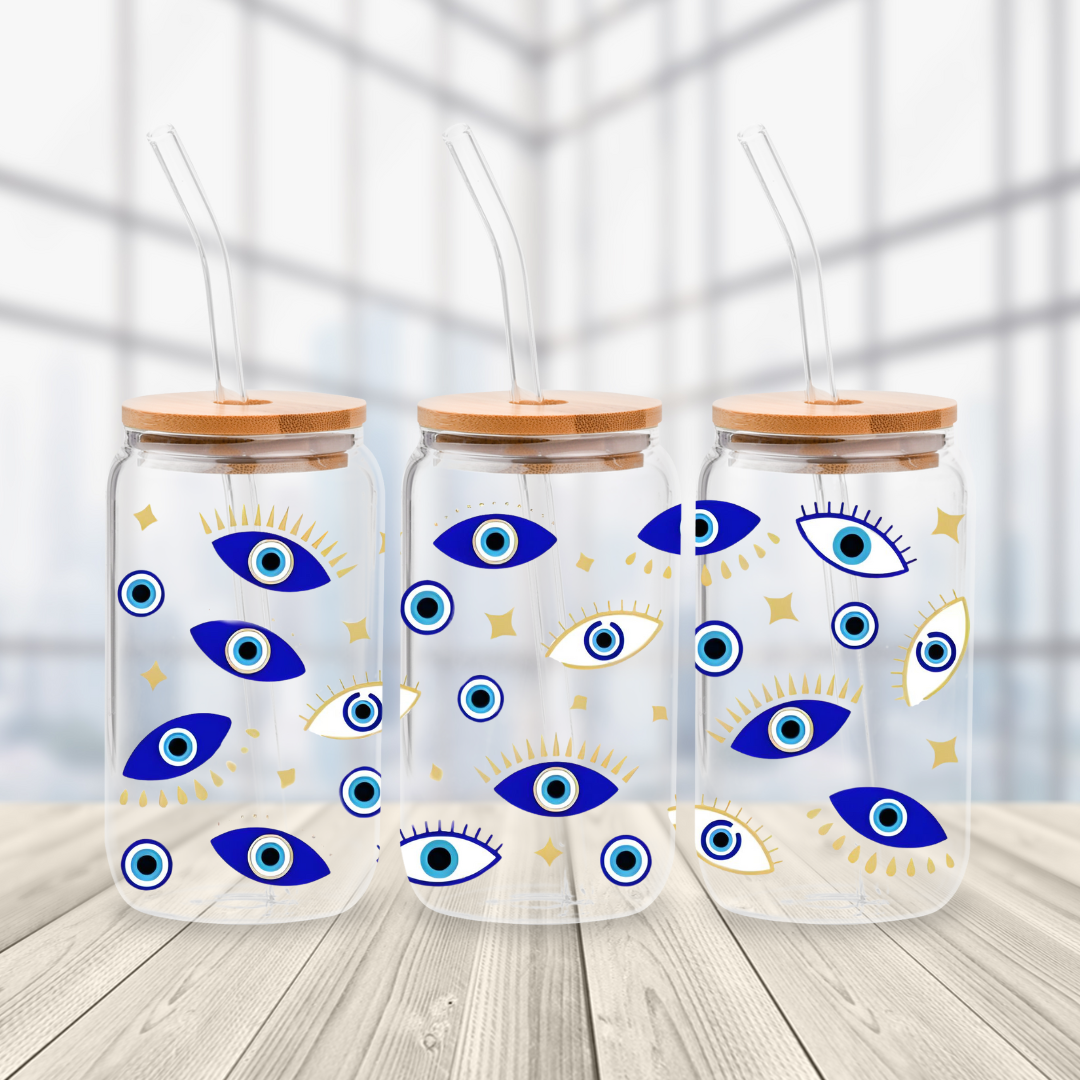 Evil Eye Glass Cup