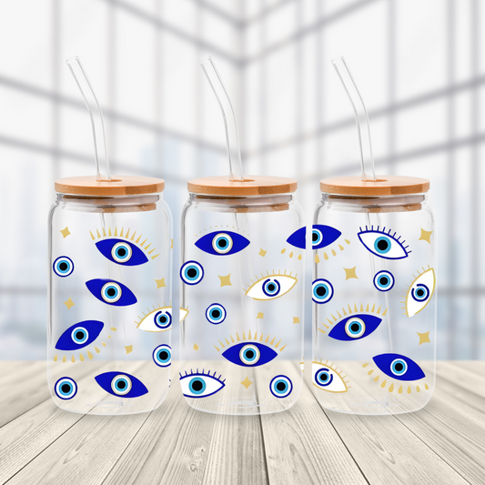 Evil Eye Glass Cup