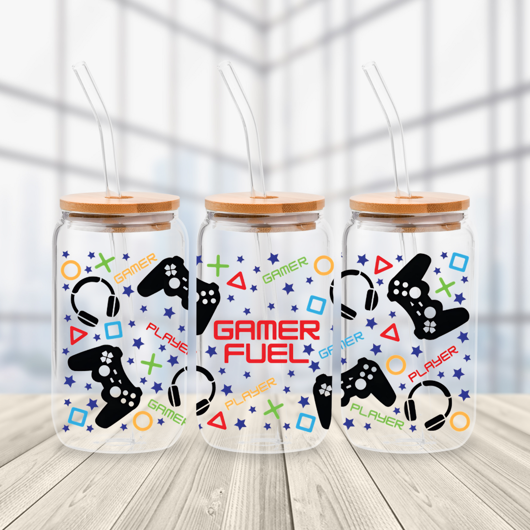 Gamer Fuel Glass Cup