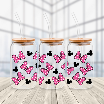 Minnie Mouse Glass Cup