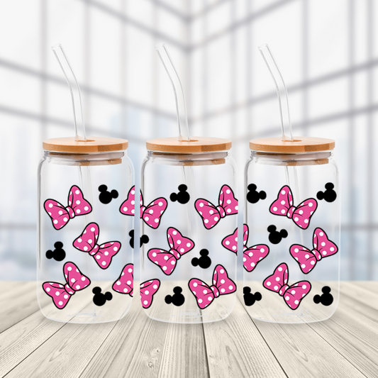 Minnie Mouse Glass Cup