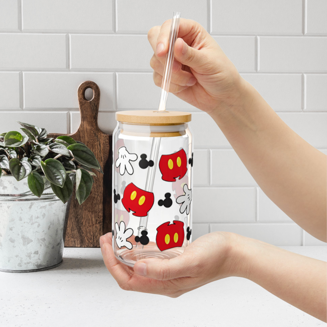 Mickey Mouse Glass Can
