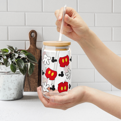 Mickey Mouse Glass Can