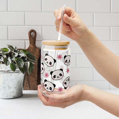 Cute Panda Glass Cup