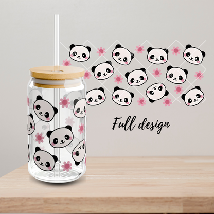 Cute Panda Glass Cup