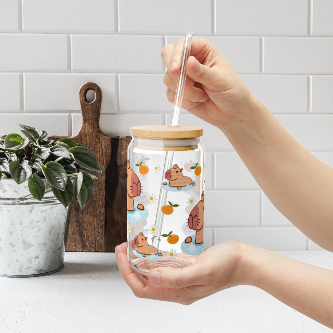 Capybara Glass Cup