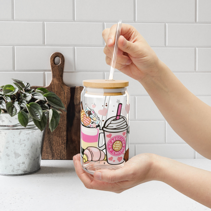 Cafesito y Chisme Lattes Glass Cup