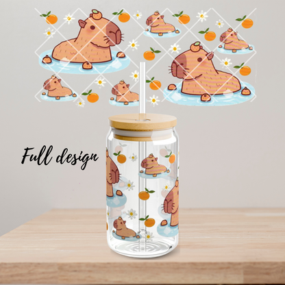 Capybara Glass Cup
