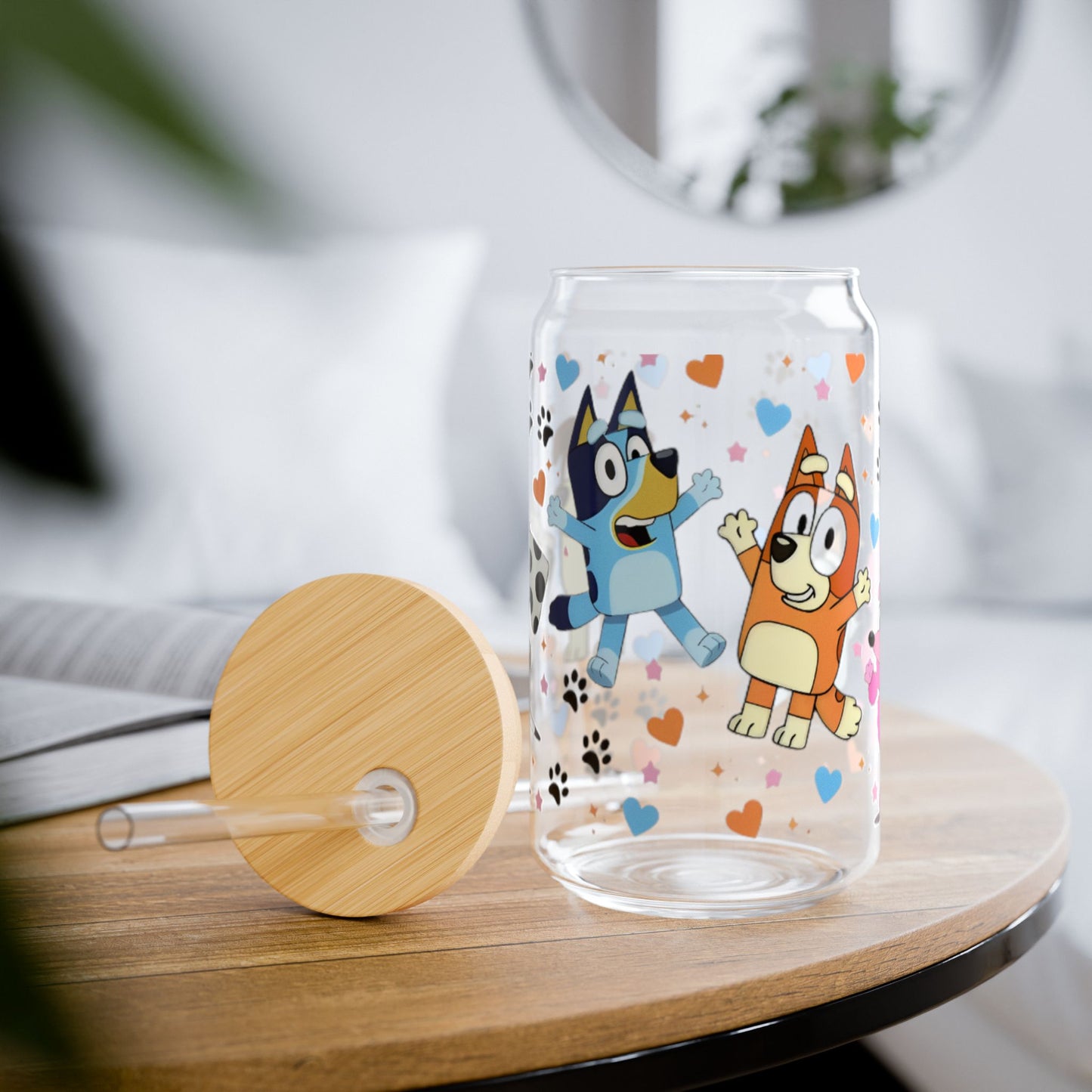 Bluey and Friends Glass Cup