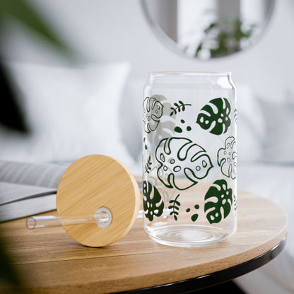 Monstera Glass Cup