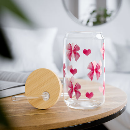 Coquette Bows Glass Cup