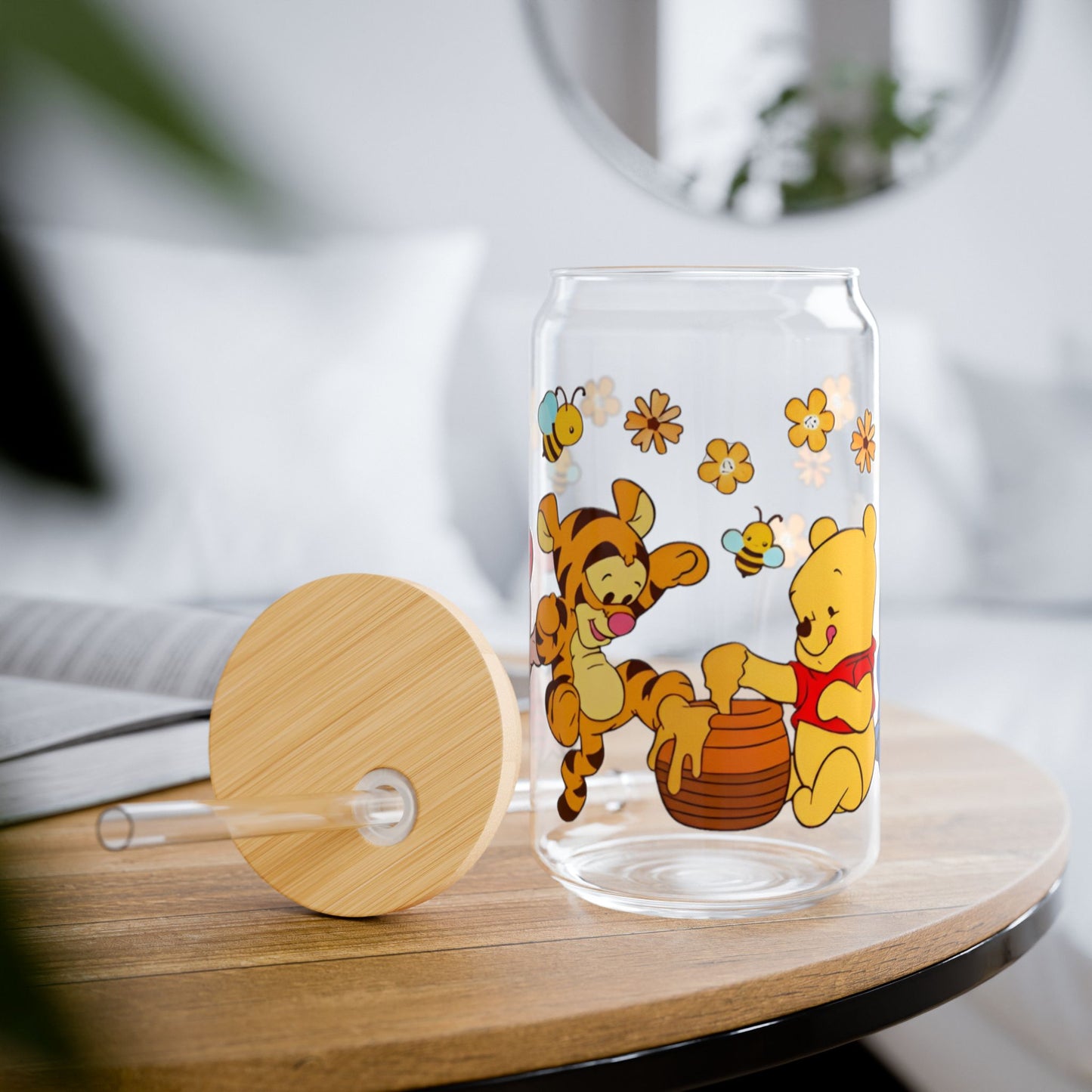 Baby Pooh Glass Cup