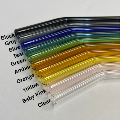 Bent Color Glass Straws