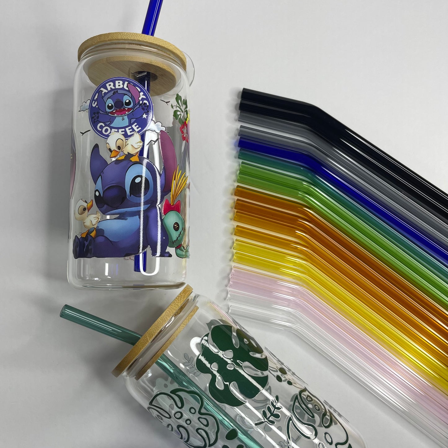 Bent Color Glass Straws