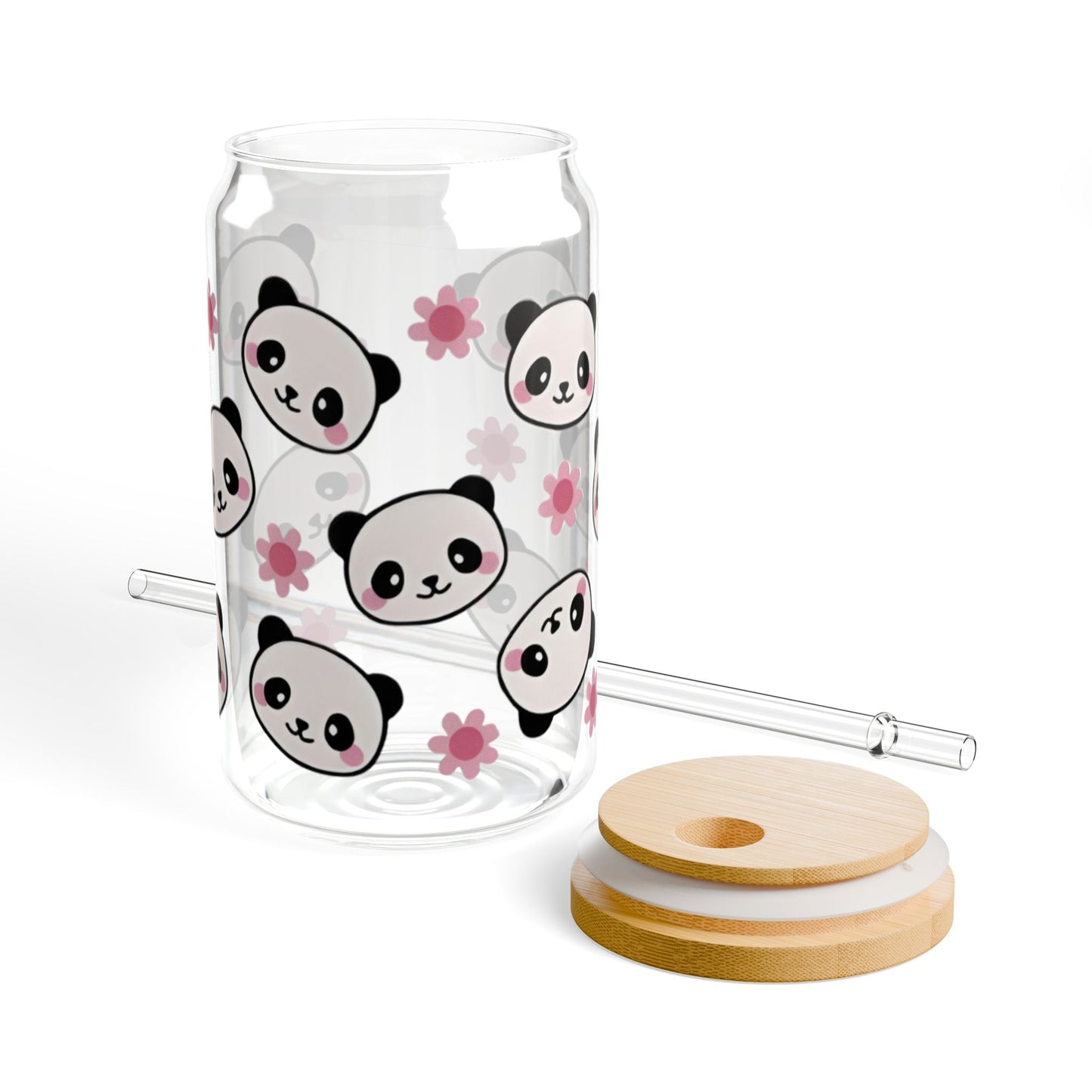 Cute Panda Glass Cup