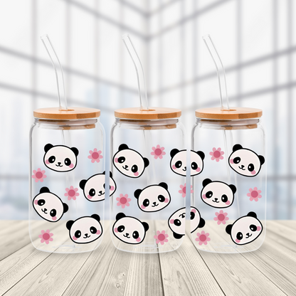 Cute Panda Glass Cup