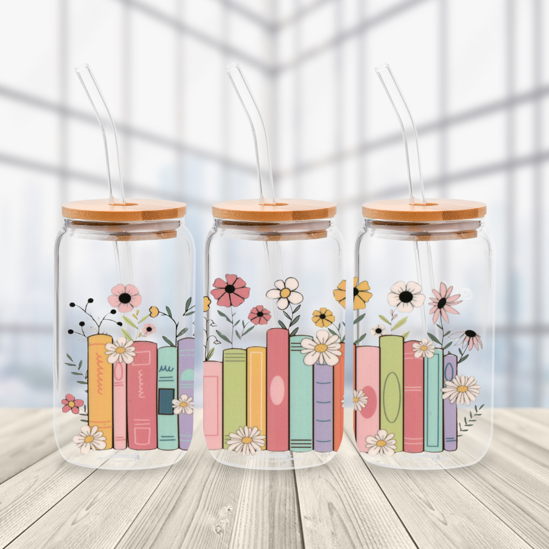Booklover Glass Cup