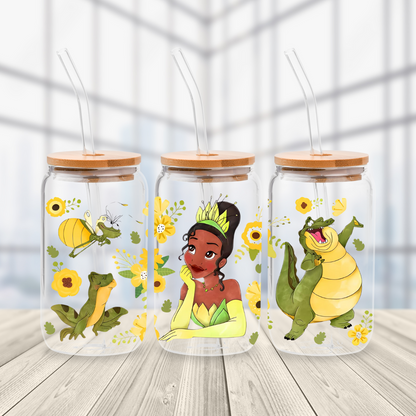 Princess and Frog Glass Cup