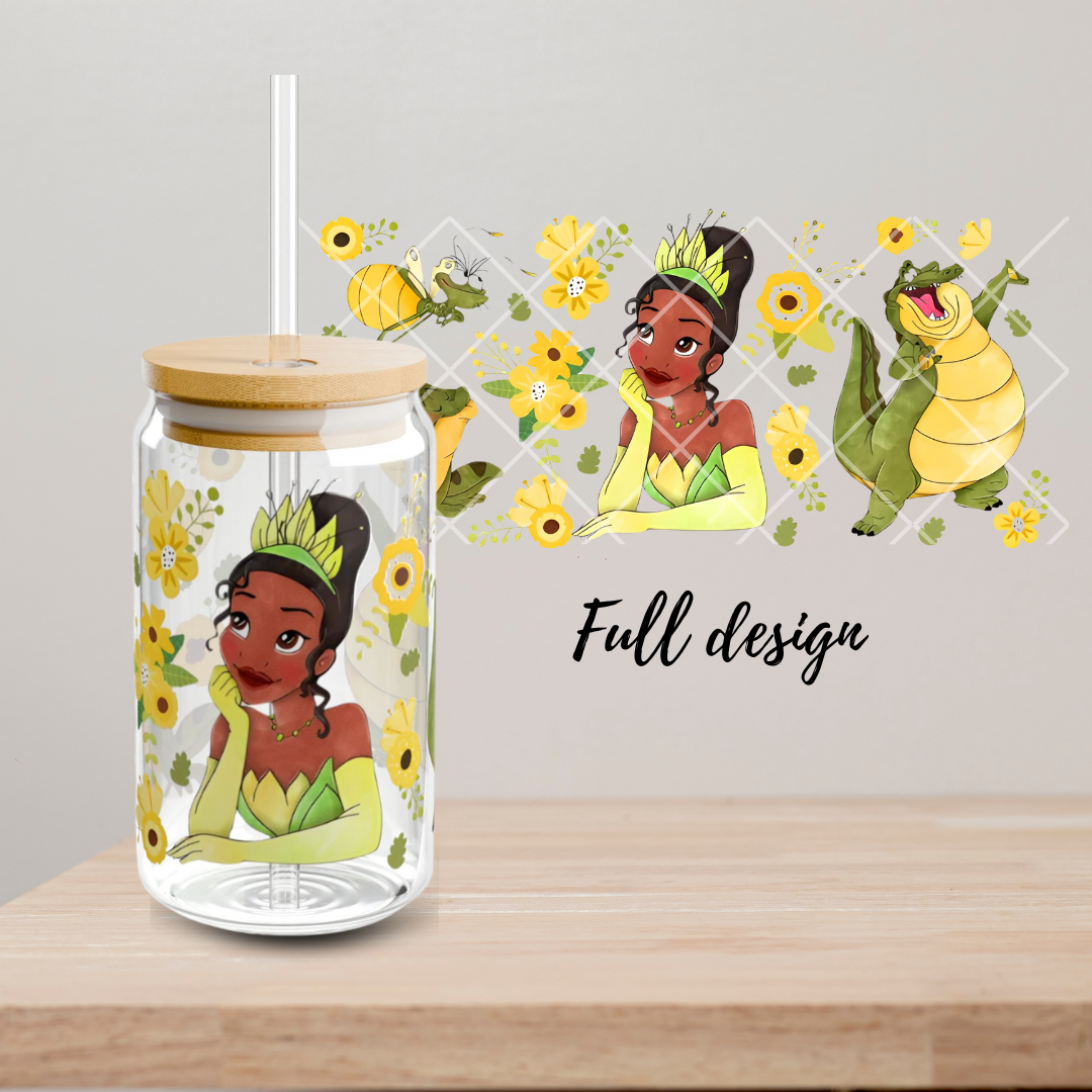 Princess and Frog Glass Cup