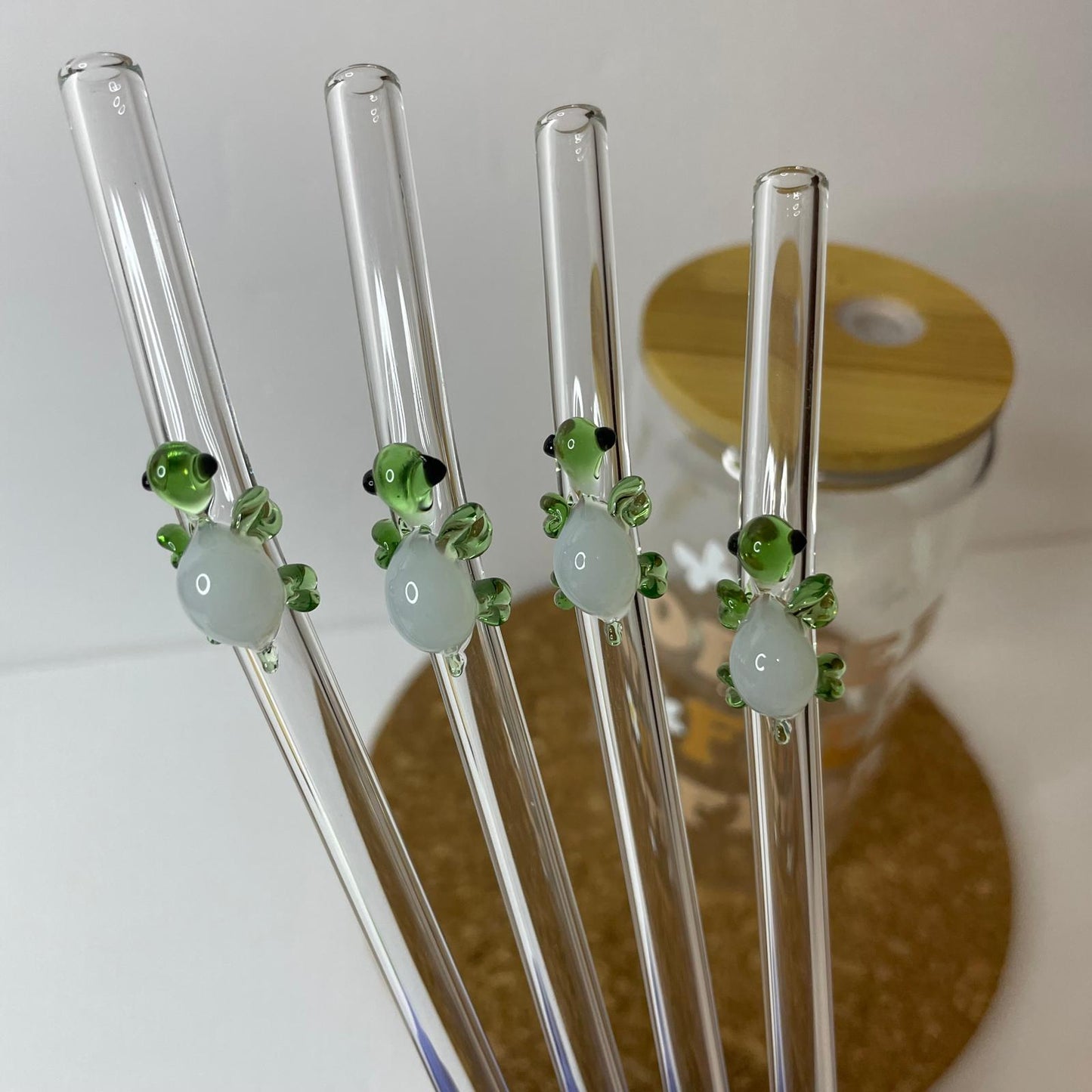 Turtle Glass Straw