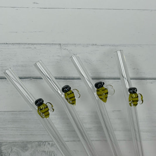 Bee Glass Straw