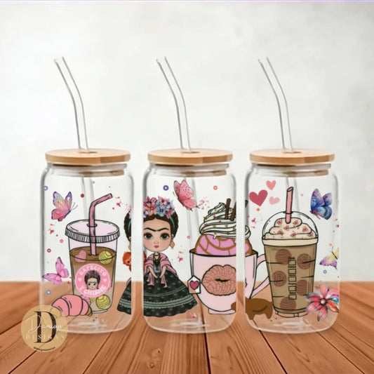 Frida Lattes Glass Can